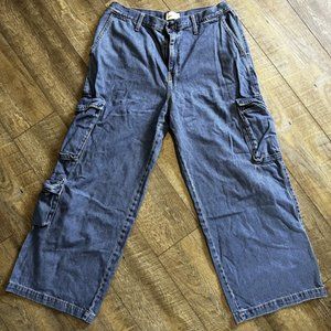 Universal Thread Womens High-Rise Wide Leg Denim Cargos